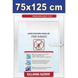 Tek Kanatlı Hazır Tür Sineklik 75 x 125 Hesaplı Kolay Montaj + 4 mt Bant Hediyeli