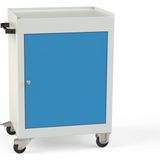 Tek Kapaklı Endüstrıyel Dolap Gri-Mavi - 600*450*890