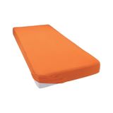 Tek Kişilik 100X200 Lastikli Penye Çarşaf- Turuncu