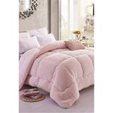 Tek Kişilik 63 Tel Lüx Çift Taraflı Welsoft Pamuk Silikon Yorgan 155X215 - Pudra - 155 x 215 cm
