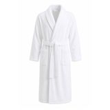 Tek Kişilik Banyo Bornozu%100 Pamuk Şalyaka Bukle Perla Collection (Beyaz, S-M)