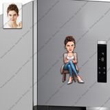 Tek Kişilik Bayan Tasarımlı Buzdolabı Magneti/Resim Gönder Magnet Olsun