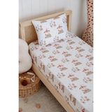 Tek Kişilik, Çocuk Lastikli Çarşaf Takımı, %100 Pamuk Saten - Atlı Karınca - Çok Renkli - 80 x 180