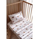 Tek Kişilik, Çocuk Lastikli Çarşaf Takımı, %100 Pamuk Saten - Forest - Çok Renkli - 120 x 200