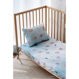 Tek Kişilik, Çocuk Lastikli Çarşaf Takımı, %100 Pamuk Saten - Little Mermaid - Çok Renkli - 100 x 200