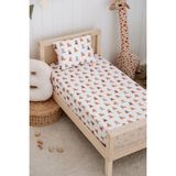 Tek Kişilik, Çocuk Lastikli Çarşaf Takımı, %100 Pamuk Saten - Teddy - Çok Renkli - 120 x 200