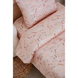 Tek Kişilik Çocuk Nevresim Takımı (160X220), Organik Pamuk Saten - Pink Unicorn - Renkli - 160 x 220 cm