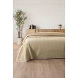 Tek Kişilik Dantelli Petek Pike - Bej Renk Waffle Dokuma PIKE-160X230 cm