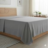 Tek Kişilik Düz Çarşaf Pamuklu Kumaş Lastiksiz Çarşaf 160x240 Antrasit