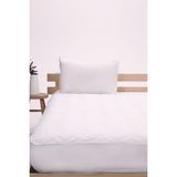 Tek Kişilik Kapitone Fitted Alez 100x200 - Beyaz - Ekru - 100 x 200 cm