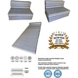 Tek Kişilik Katlanır Koltuk Katlanır Yatak Kanepe Yer Yatağı Tek Kişilik GRİ-90X190X10 cm - Çok Renkli - 120 x 180 x 8 cm