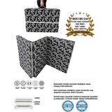 Tek Kişilik Katlanır Yer Yatağı Sünger Yatak Siyah Tüylü 80X180 Cm-6 cm - Çok Renkli - 80 x 180 x 6 cm