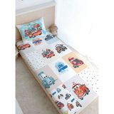 Tek Kişilik Lastikli Çarşaf Seti - Cartoon Serisi - Şimşek Mcquenn Patchwork