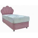 Tek Kişilik Lüx Baza+full Ortopedik Yatak+papatya Pudra Başlık