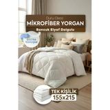 Tek Kişilik Mikrofiber Yorgan Ekstra Yumuşak Silikon Elyaf 155X215 - Silikon Elyaf Konforu