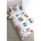 Tek Kişilik Nevresim Takımı (160X220) - Cartoon Serisi - Renkli Köpekler Patchwork