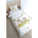 Tek Kişilik Nevresim Takımı (160x220) - Pure Baby Serisi - Kelebekle Oynayan Kuzu