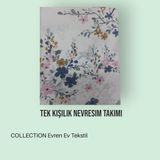 Tek Kişilik Nevresim Takımı / Lastikli Çarşaflı Set - Beyaz - 160 x 200 cm