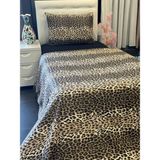 Tek Kişilik Nevresim Takımı Leopar - 160 x 220 cm - Bej