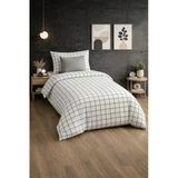 Tek Kişilik Nevresim Takımı Yorgan Kılıfı %70 Pamuk Geometrik Desen+ Lastikli Çarşaf+ Yastık Kılıfı