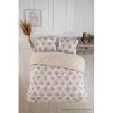 Tek Kişilik Pike Çift Taraflı Kapitone Pike ve Yatak Örtüsü Takımı – 160x230 cm Desenli (Çarşafsız) (Kahverengi, Tek)