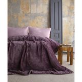 Tek Kişilik Trusty Mürdüm Jakar Desen Battaniye 160X220 Cm