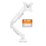 Tek Kollu Monitör Kolu VESA Uyumlu Hareket Ayarlanabilir Monitör Standı 17-32" 9KG Kapasite Beyaz