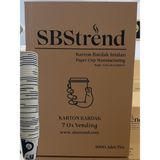 Tek Kullanımlık 7 Oz 1500 Adet Karton Bardak Desenli Akmaz Kokusuz 170 gr