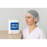 Tek Kullanımlık Beyaz Tela Hijyenik Saç Bonesi, 100’LÜ Paket – Lastikli, Hijyenik, Nefes Alabilen