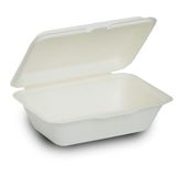 Tek Kullanımlık Doğal Şeker Kamışı Kapaklı Tabak (200x150x48 800 ML.)