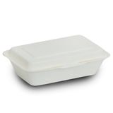 Tek Kullanımlık Doğal Şeker Kamışı Kapaklı Tabak (220x150x48 1000 ML.)