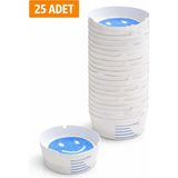 Tek Kullanımlık Dumansız Küllük (25 Adet) - Kokusuz Jel Kül Tablası, Hızlı Duman Emici, Hijyenik ve Taşınabilir Araç, Ev, Ofis Küllüğü