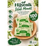 Tek Kullanımlık Islak Mendil- Hijyenik Mendil - 100 LÜ