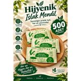Tek Kullanımlık Islak Mendil- Hijyenik Mendil - 500LÜ