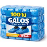 Tek Kullanımlık Kalın Pratik Galoş - Mavi - 100 Adetlik 5 Paket