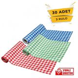 Tek Kullanımlık Masa ,aktivite Ve Mama Sandalyesi Örtüsü 3lü Rulo 100x120 Pötükare Desenli