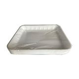 Tek Kullanımlık Mod 8 Köpük Tepsi Tabak - 28x32 Cm. - 5 Adetlik 5 Paket Beyaz