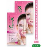 Tek Kullanımlık Pembe Soyulabilir Yüz Maskesi - Derinlemesine Temizlik & Yoğun Nem 15 ml (2 Adet)
