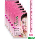 Tek Kullanımlık Pembe Soyulabilir Yüz Maskesi - Derinlemesine Temizlik & Yoğun Nem 15 ml (6 Adet)