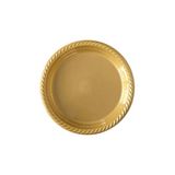 Tek Kullanımlık Plastik Tabak 22cm -Altın-25 Adet