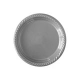 Tek Kullanımlık Plastik Tabak 22Cm -Gümüş- 24 Adet