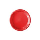 Tek Kullanımlık Plastik Tabak 22cm Kırmızı