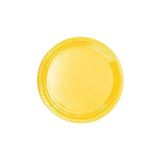 Tek Kullanımlık Plastik Tabak 22cm -Sarı 25 adet