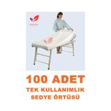 Tek Kullanımlık Sedye Örtüsü Lastikli Beyaz Renk (100 Adet)