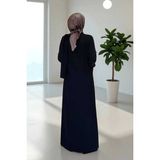 Tek Omuz Gold Toka Detaylı Tunik Pantolon Takım 8698 Siyah - 38