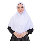 Tek Parça Hazır Başörtüsü Türban Şal – Kolay Takılan Uzun Şal Viskon Beyaz