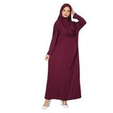 TEK PARÇA NAMAZ ELBİSESİ (Mürdüm, 2XL-3XL)