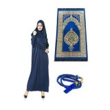 Tek Parça Namaz Elbisesi - Seccade - Tesbih - İbadet Seti - Lacivert