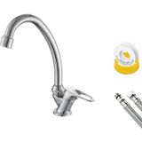 Tek Su Girişli Evye Lavabo Bataryası Set Flex Hortum Teflon Bant E11139