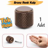 Tek Vidalı Çizgili Lüks Bronz Düğme Metal Kulp Çekmece Mobilya Mutfak Dolabı Dolap Kulbu Kulpları - 1